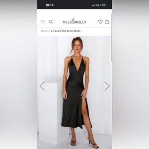 Hello Molly Black Slip Dress